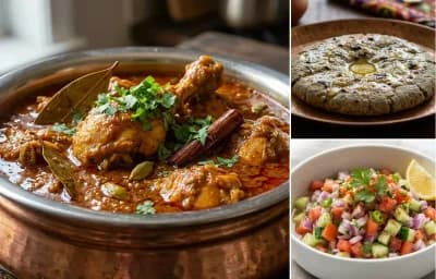 Marwari Chicken Curry with Bajra Roti
