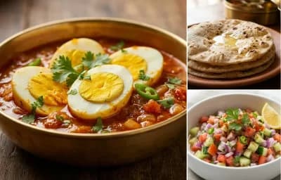 Masala Eggs with Roti