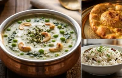 Methi Malai Matar with Taftan