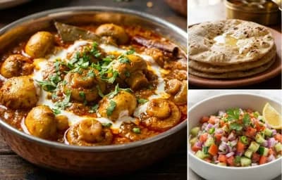 Mushroom Masala with Roti