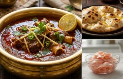 Mutton Nihari with Khamiri Roti and Pickled Ginger