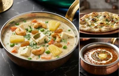Navratan Korma with Butter Naan and Dal Bukhara