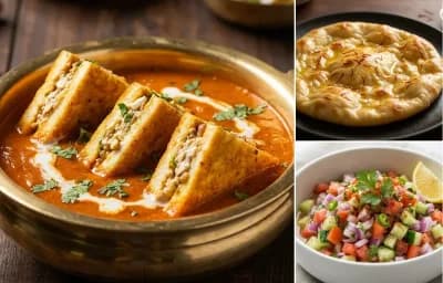 Paneer Pasanda with Saffron Sheermal