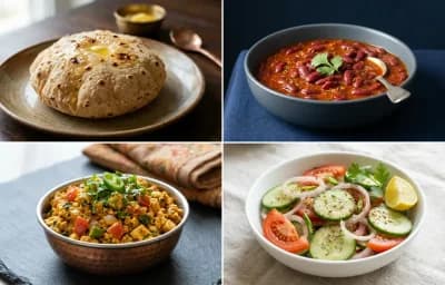 Phulka with Rajma with Jeera Rice with Paneer Bhurji with Green Salad