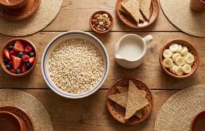 Puffed Rice Cereal with Unfortified Almond Milk