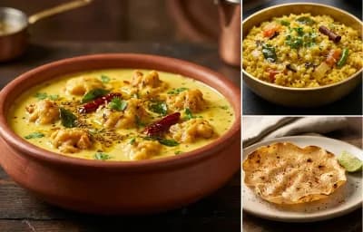 Punjabi Kadhi Pakora with Vaghareli Khichdi
