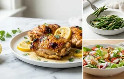 Roasted Chicken Thighs with Lemon and Oregano