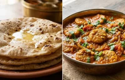 Roti with Badi ki Sabzi