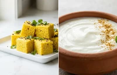 Soft Dhokla with Dahi