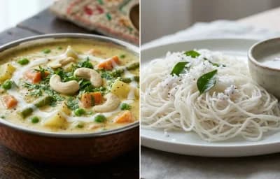 Vegetable Korma with Idiyappam