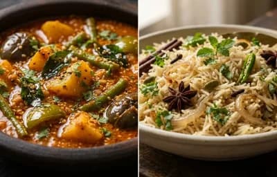 Vegetable Salan with Bagara Chawal