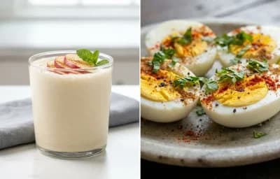 Whey Shake with Boiled Eggs with Walnuts Small Portion