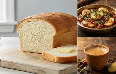 White Bread with Kerala Egg Roast