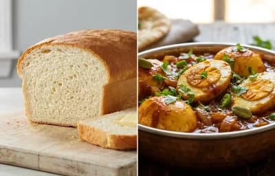 White Bread with Anda Do Pyaza