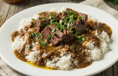 Beef Rice and Gravy