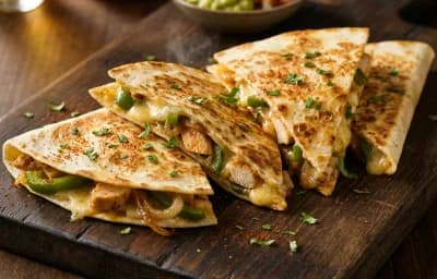 Chicken Quesadilla Triangles