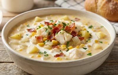 Haddock and Corn Chowder