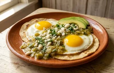 Huevos Rancheros with Green Chile