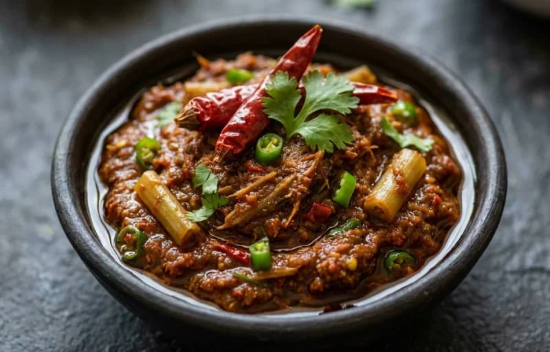 Hukoti Maas Chutney with Bora Saul Pitha - Recipe 1