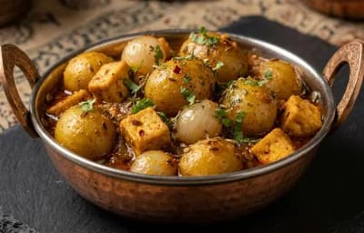Jaipuri Aloo Pyaaz with Tofu
