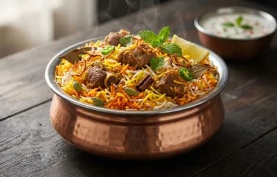 Kachay Gosht ki Biryani