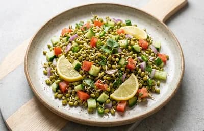 Lemony Sprouted Moong Salad
