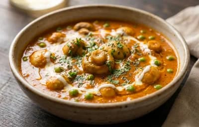 Matar Mushroom Masala