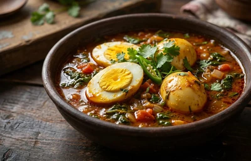 Methi Anda Curry with Roti - Recipe 1