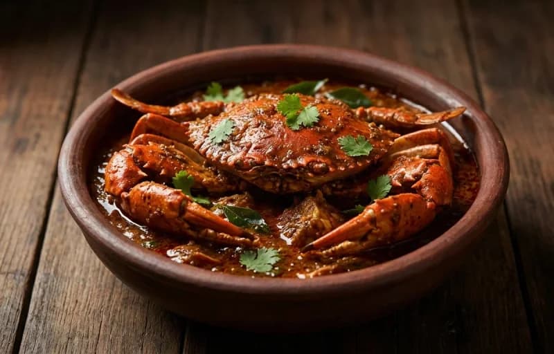 Nandu Masala, Steamed Basmati Rice and Pepper Rasam - Recipe 1