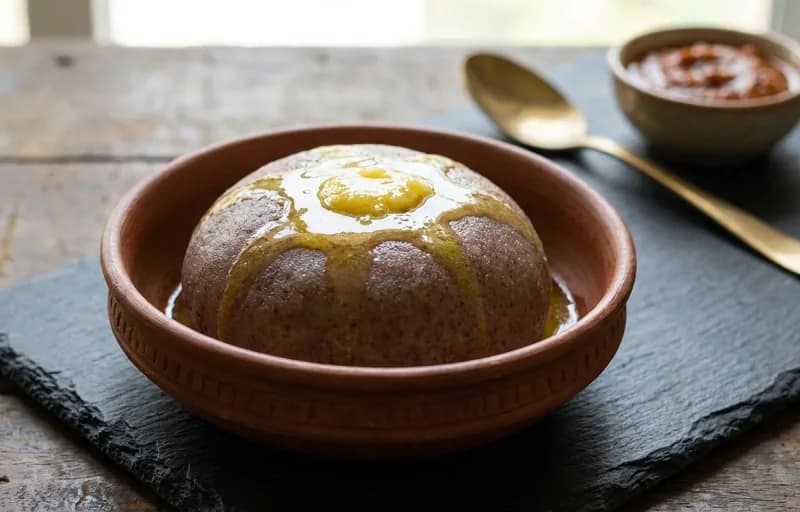 Andhra Egg Curry, Ragi Sankati and Gongura Chutney - Recipe 2