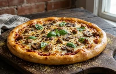 Sausage and Mushroom Pizza
