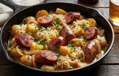 Sausage and Sauerkraut Skillet