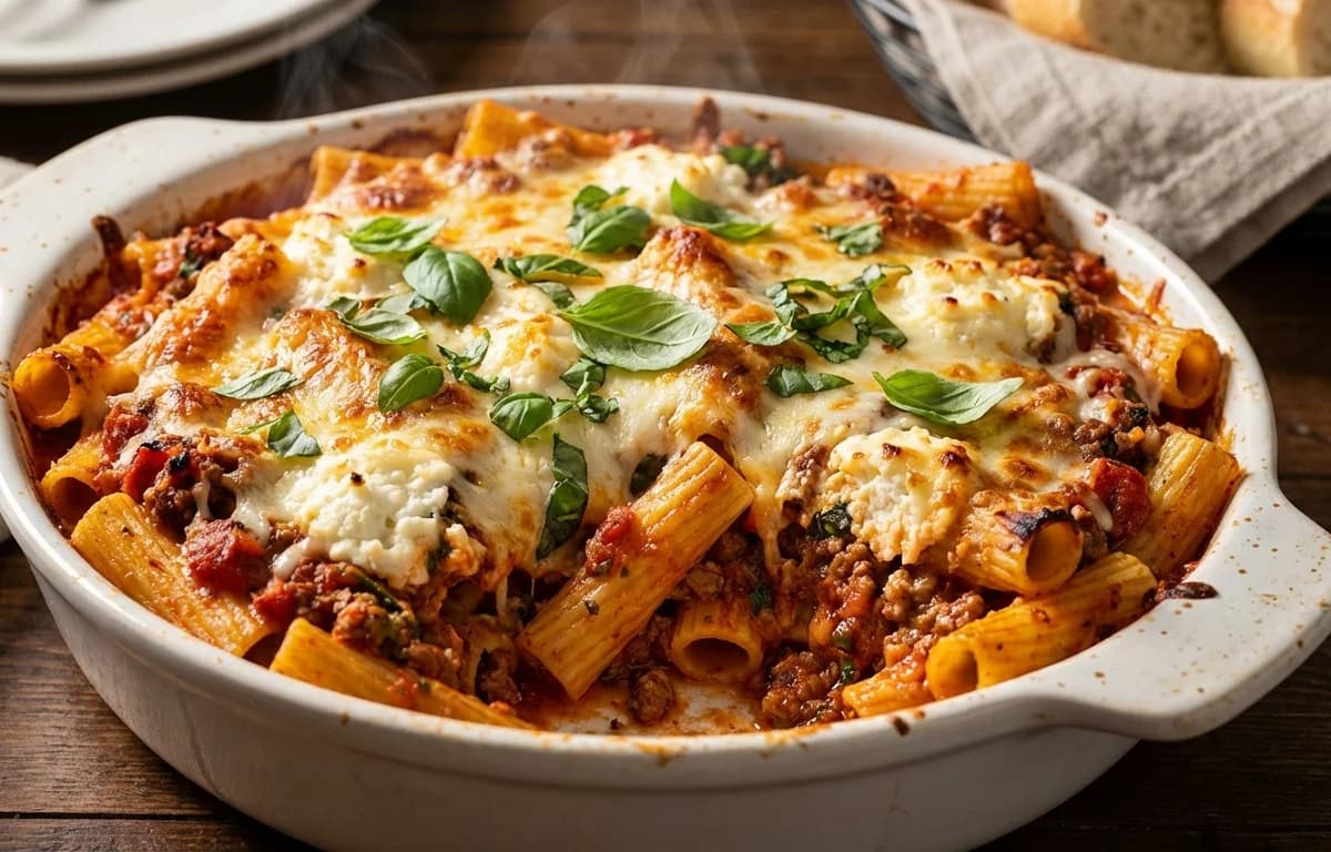 Baked Rigatoni with Meat Sauce