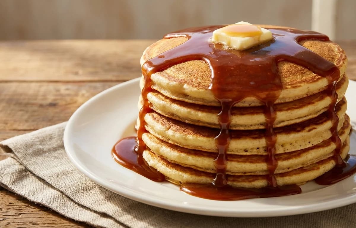 Buttermilk Pancakes with Cajeta Caramel Sauce