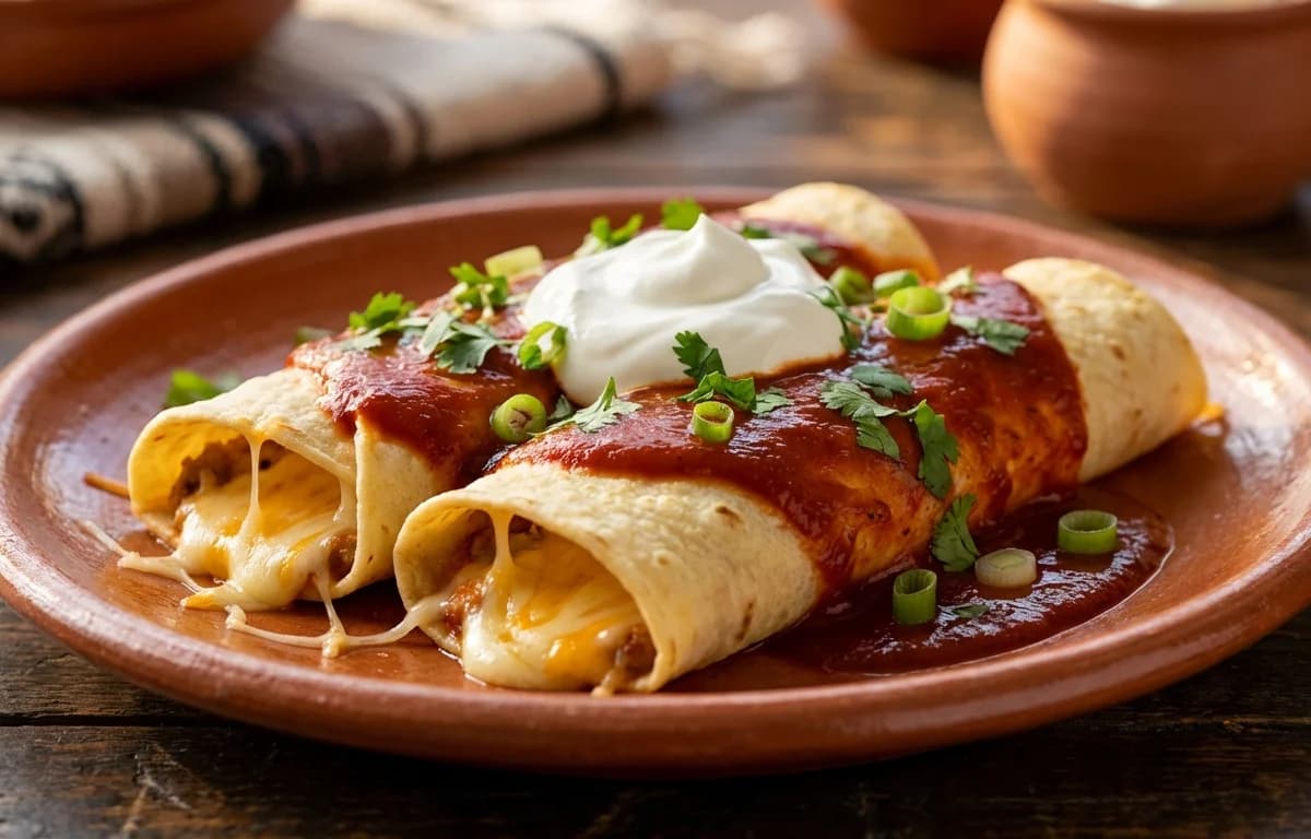 Cheese Enchiladas Rojas