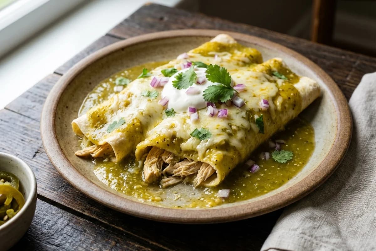 Chicken Enchiladas with Green Sauce