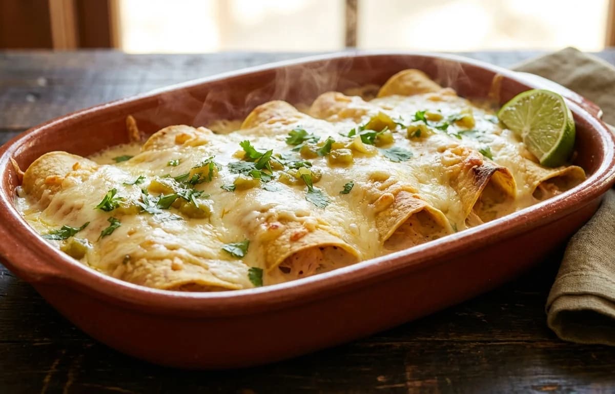 Chicken Enchiladas with Sour Cream Sauce