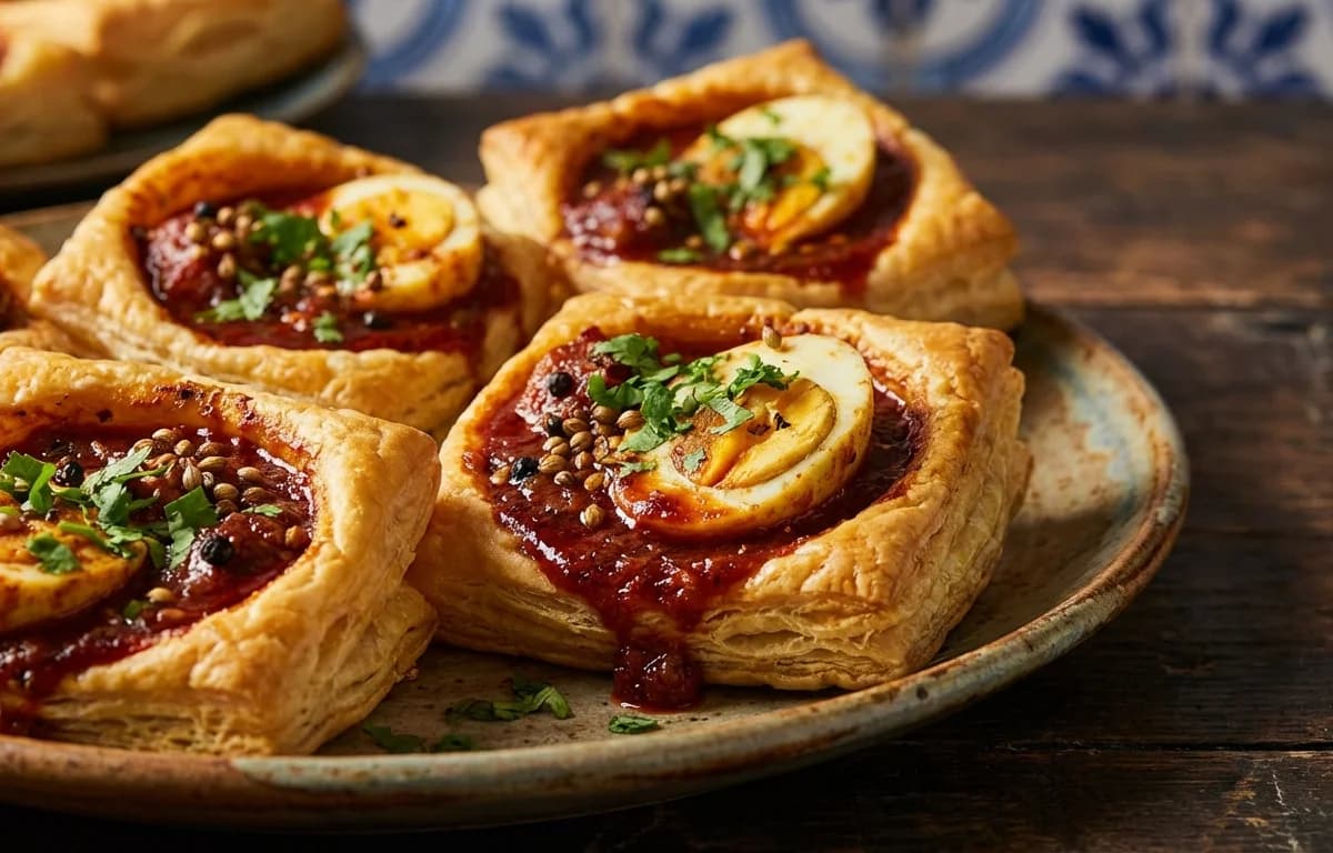 Egg Vindaloo Tartlets
