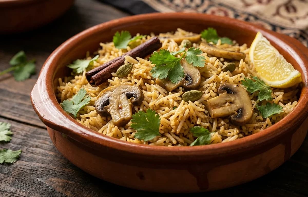 Goan Mushroom Pulao