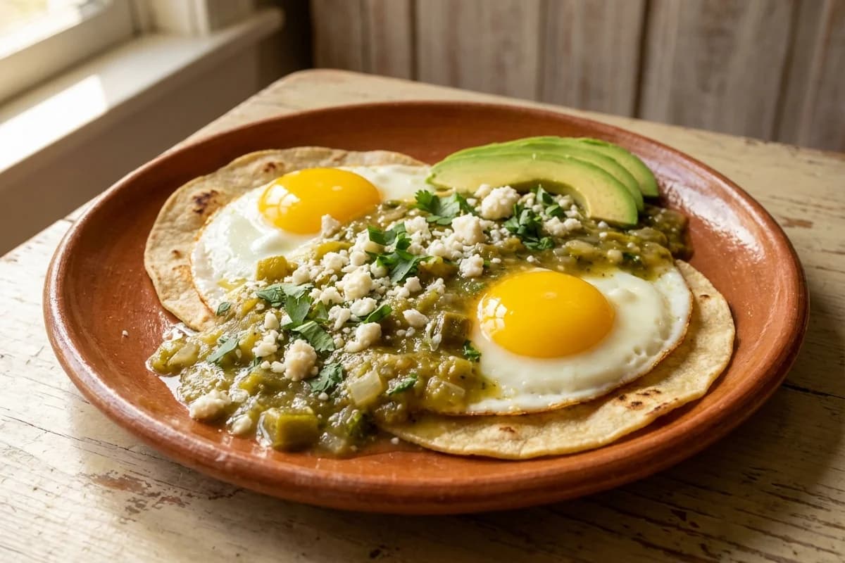 Huevos Rancheros with Green Chile