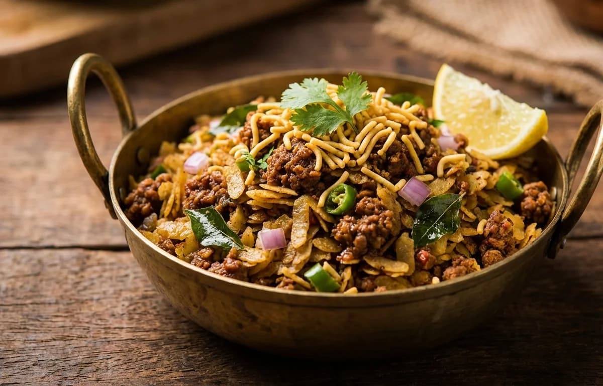 Mutton Keema Poha