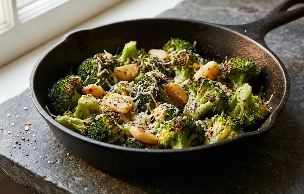 Roasted Broccoli with Garlic and Parmesan