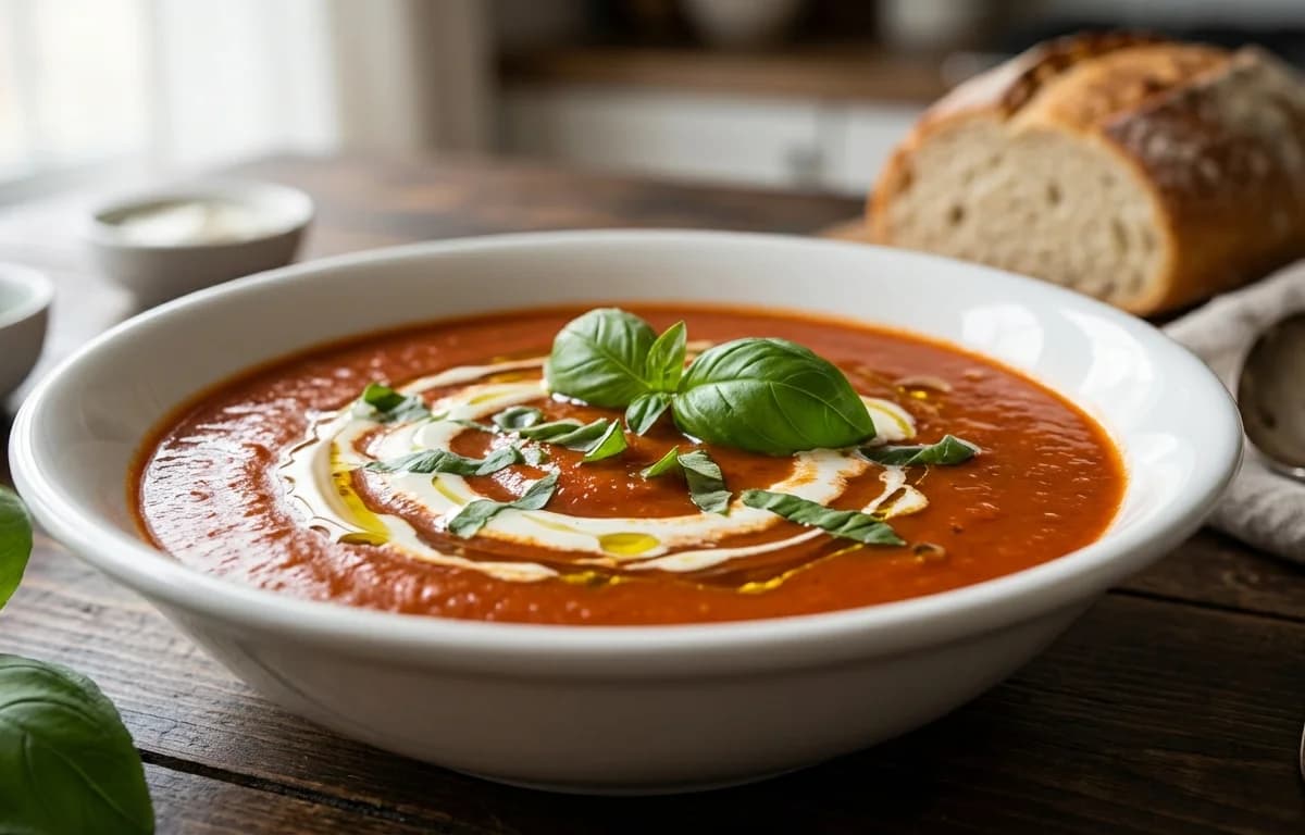 Roasted Tomato and Basil Soup