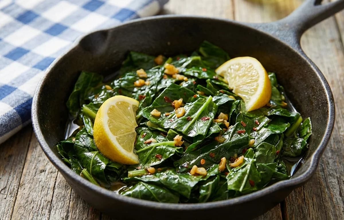 Sauteed Greens with Garlic and Lemon