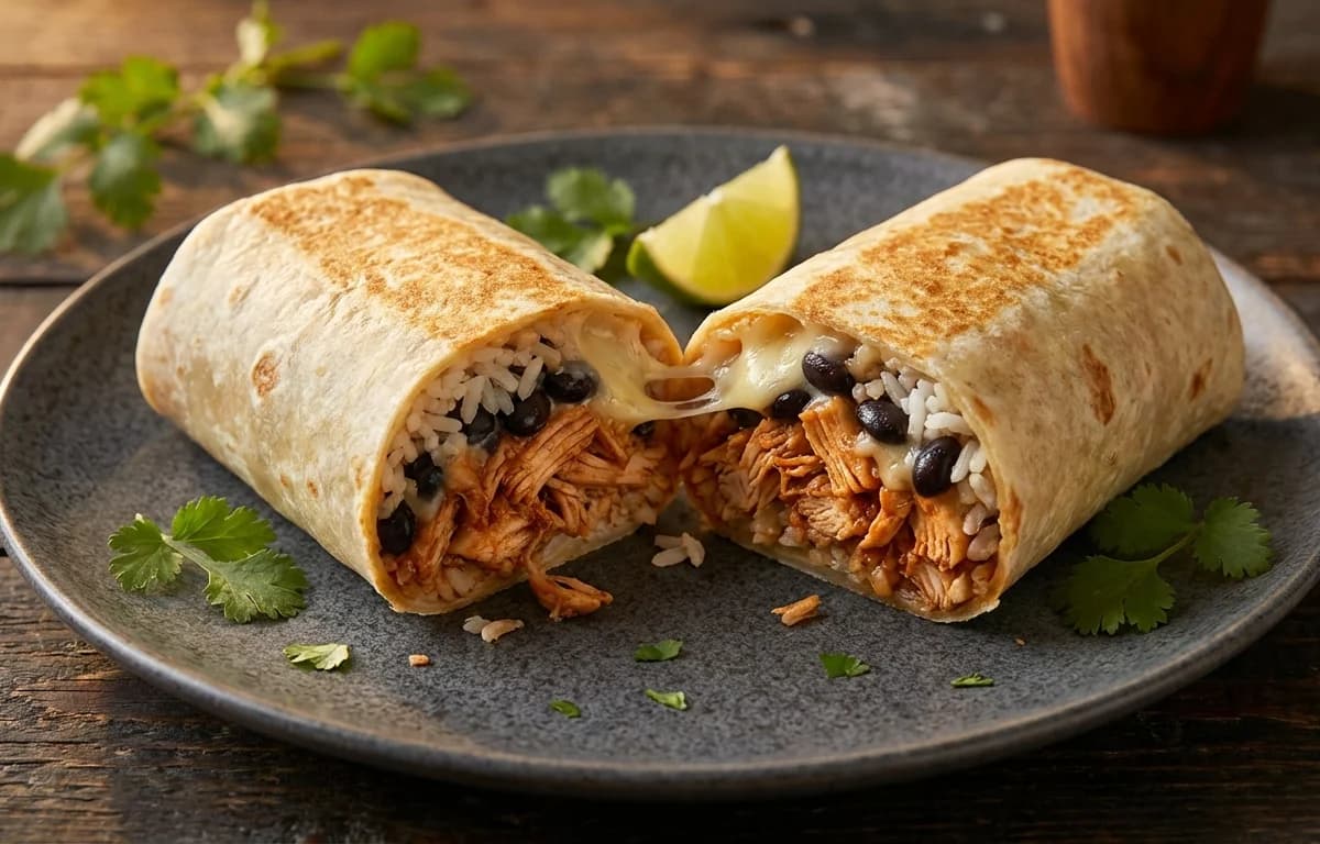 Shredded Chicken Burrito
