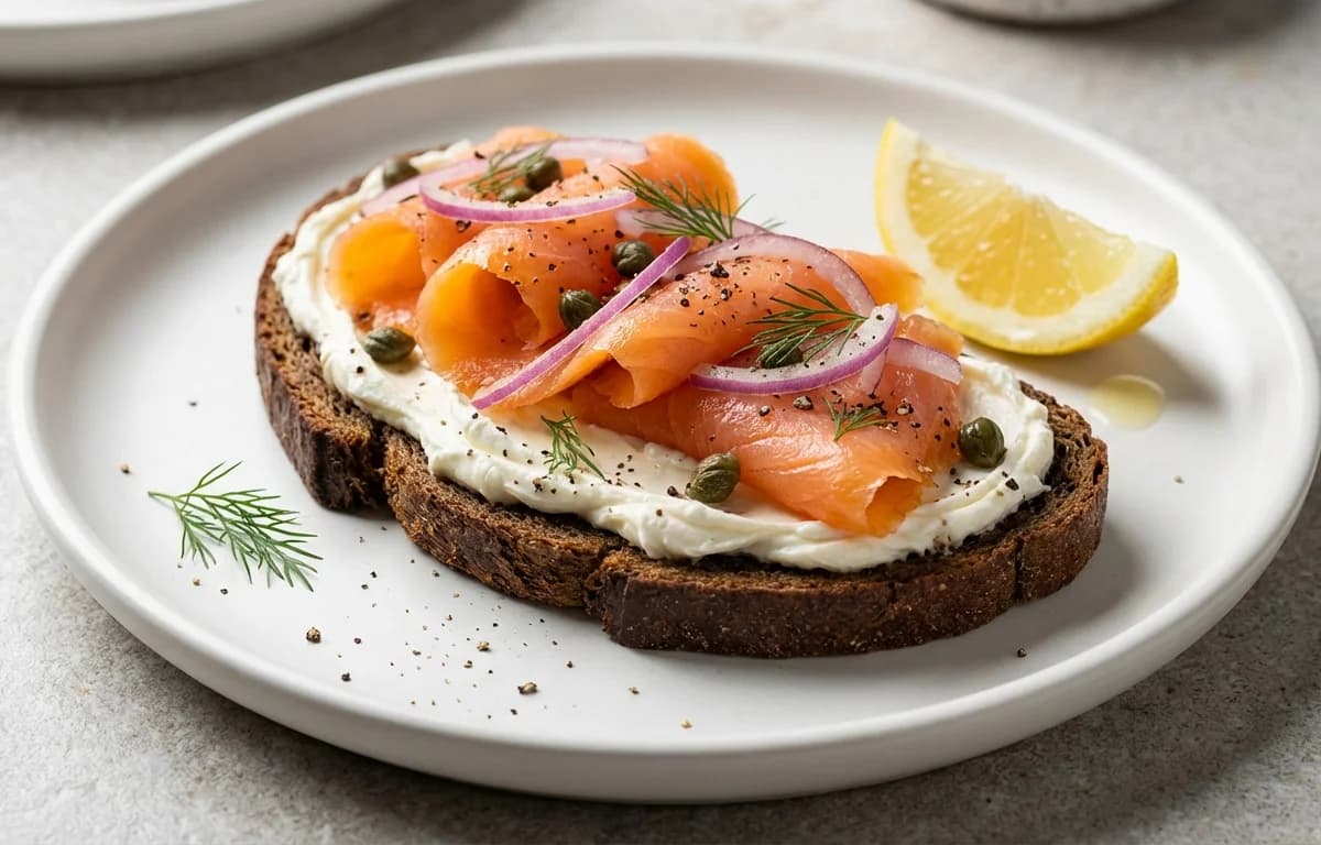 Smoked Salmon on Bread