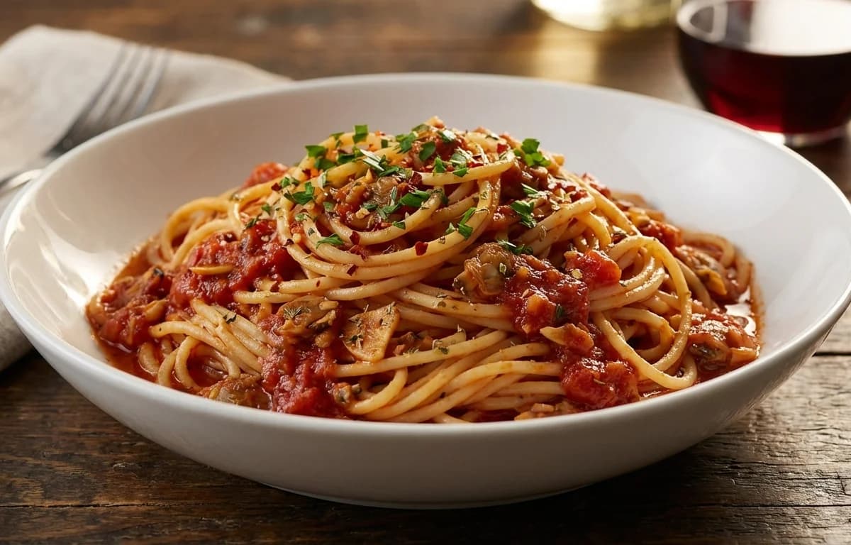 Spaghetti with Red Clam Sauce