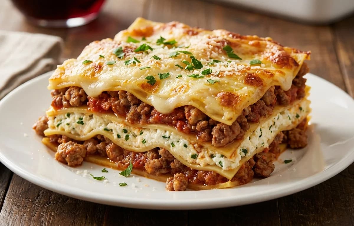 Three-Cheese Lasagna